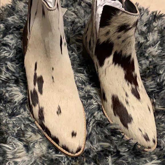 Myra Bag Shoes Cowhide Leather Booties Genuine Hairon Leather Poshmark